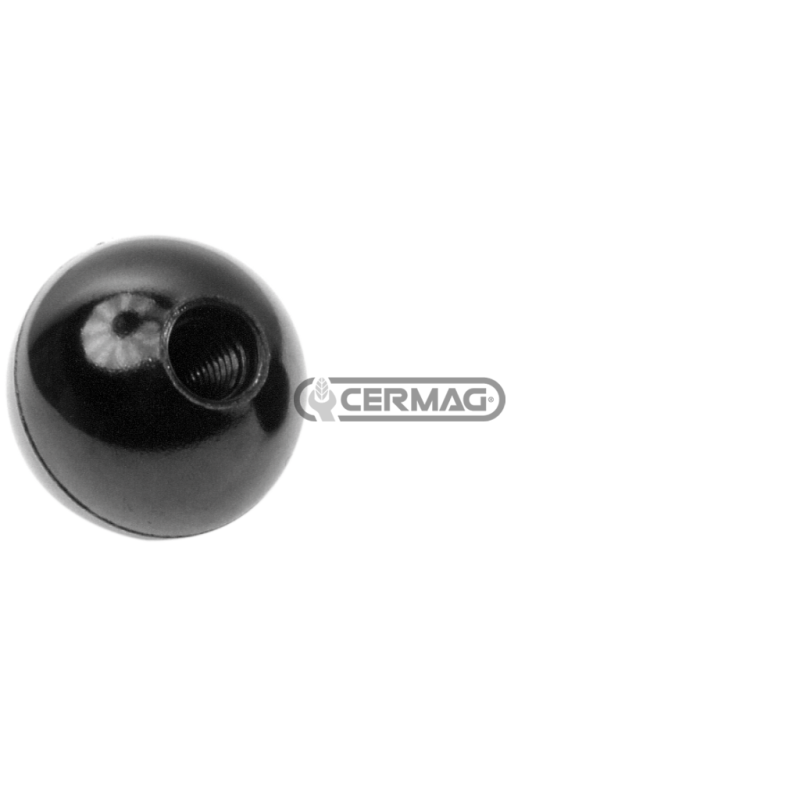 Bakelite ball knob with internal threaded hole Ø D 40 mm F M12x1.75 COMPATIBLE - 60210