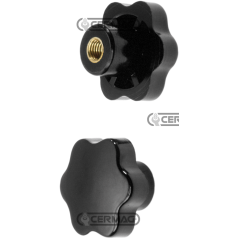 Volant 6 lobes en bakélite FEMELLE Diamètre 50 mm Filetage M10x1,5 x 15 mm COMPATIBLE - 60225 | NewgardenAgri.com