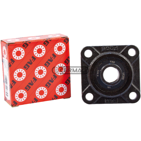 Supporto cuscinetto autoallineante con flangia quadra Serie UCF Diametro 35 mm COMPATIBILE - 63977 | NewgardenAgri.com