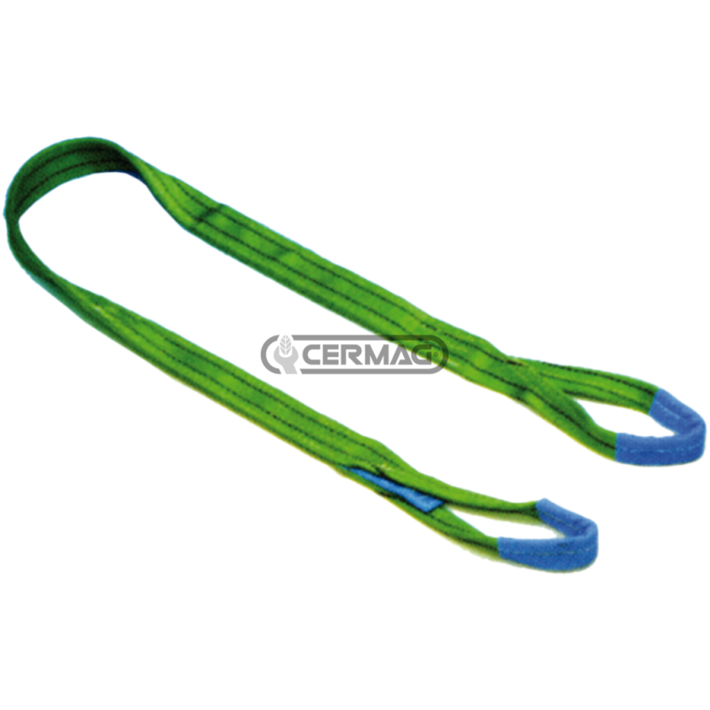 POLYESTER BANDS WITH DOUBLE LAYER COATED BUTTONHOLES, WITH STRIPES FOR IDENTIFICATION OF COMPATIBLE CAPACITY - 63076