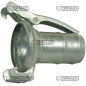 GALVANIZED FEMALE HALF-JOINT WITH SLEEVE FOR RUBBER PIPE WITH 2 COMPATIBLE HOOKS - 60399
