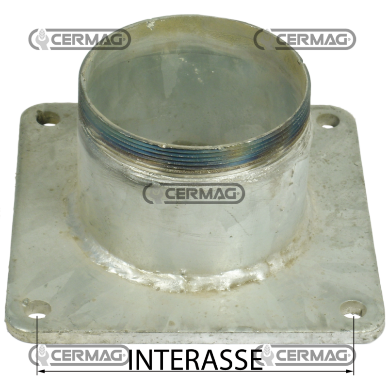 BRIDA CUADRADA CON TAPÓN ROSCADO GALVANIZADO COMPATIBLE - 62001