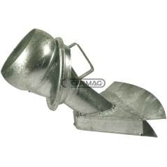 Diffuseur MALE à double cône de ventilation galvanisé Ø 150 mm COMPATIBLE - 62014 | NewgardenAgri.com