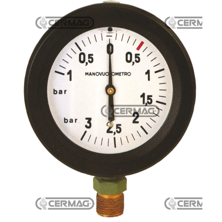 Glyzerin-Manometer Skala -1 ÷ 3 Bar 1/2" Gewinde KOMPATIBEL - 61138 | NewgardenAgri.com