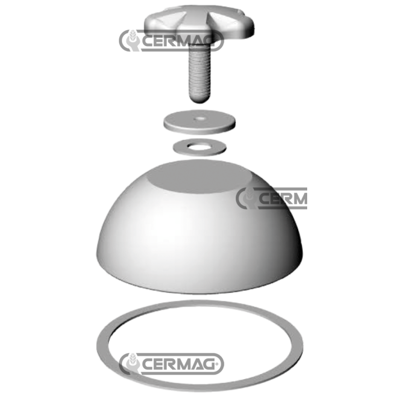 Kit indicateur de niveau 4" en verre sans support COMPATIBLE - 65477