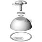 Kit indicateur de niveau 4" en verre sans support COMPATIBLE - 65477
