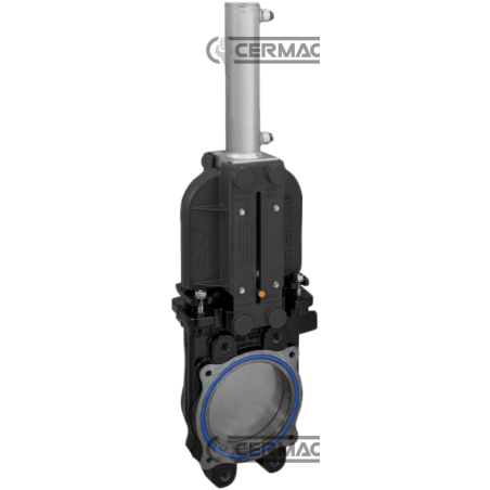 Válvula de compuerta de láminas con bridas de cilindro hidráulico de doble efecto PN10 - COMPATIBLE RIV124 - 65030 | Newgarde...