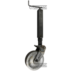 Servotimón con rueda de hierro y bloqueo por resorte Capacidad 600 kg COMPATIBLE - 60417 | NewgardenAgri.com