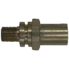 FLAT HEAD FITTING WITH SEEGER SEAT FOR SAE J 1401 COMPATIBLE PIPE - 63708 | NewgardenAgri.com