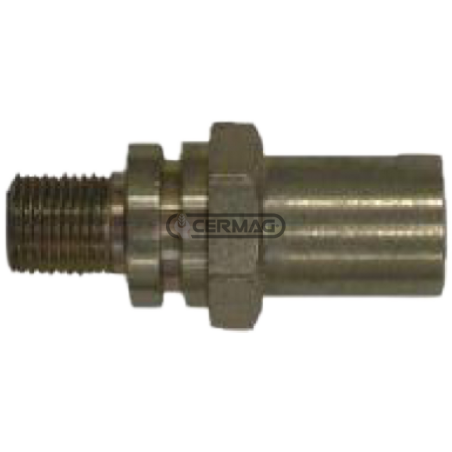 FLAT HEAD FITTING WITH SEEGER SEAT FOR SAE J 1401 COMPATIBLE PIPE - 63708 | NewgardenAgri.com