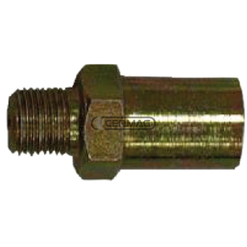 FLAT HEAD FULL THREAD FITTING FOR SAE J 1401 COMPATIBLE HOSE - 63680