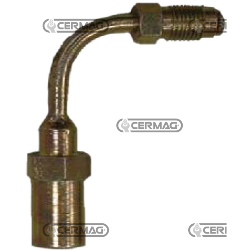 RACCORDO MASCHIO GIREVOLE SVASATO 90° PER TUBO SAE J 1401 COMPATIBILE - 63717