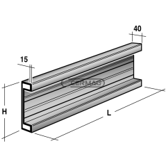 PROFILE SIDES IN BLACK SHEET METAL 15/10 MM COMPATIBLE - 61634 | NewgardenAgri.com