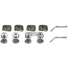 KIT DE TUERCAS MÁS BOLAS AGRÍCOLAS Ø 75 CON ANTIRRETROCESO COMPATIBLE - 63474 | NewgardenAgri.com