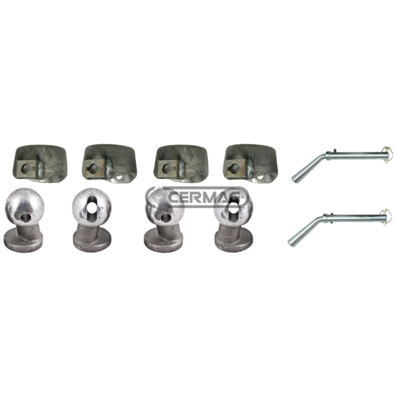 KIT AUS MUTTERN PLUS LANDWIRTSCHAFTLICHER KUGELN Ø 75 MIT KOMPATIBLEM RÜCKWÄRTSANTRIEB - 63474