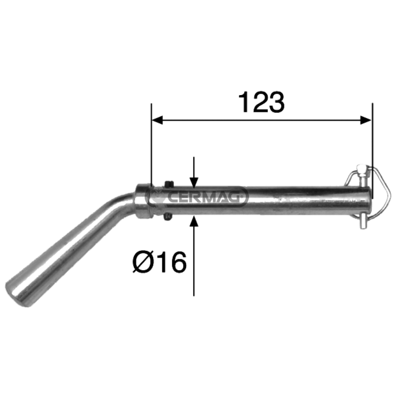 PESTILLO COMPATIBLE Ø 16 CON 2 PASADORES - 62886