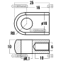 Gewindeöse für Gasfedern Gewinde M6x10 mm Lochdurchmesser 8,1 mm KOMPATIBEL - 63635