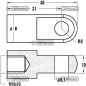 Gewindeöse für Gasfedern Gewinde M10x10 mm Lochdurchmesser 8,1 mm KOMPATIBEL - 63637