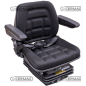 Sedile SC85 con molleggio meccanico a soffietto M200 e cinture fisse (Omologato) COMPATIBILE - 64994