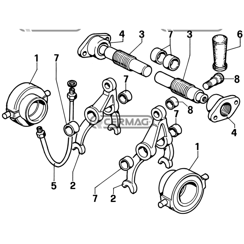 DISINNESTO FRIZIONE DI STERZO FIAT, NEW OLLAND - SUPPORTO ALBERINO COMPATIBILE - 62302