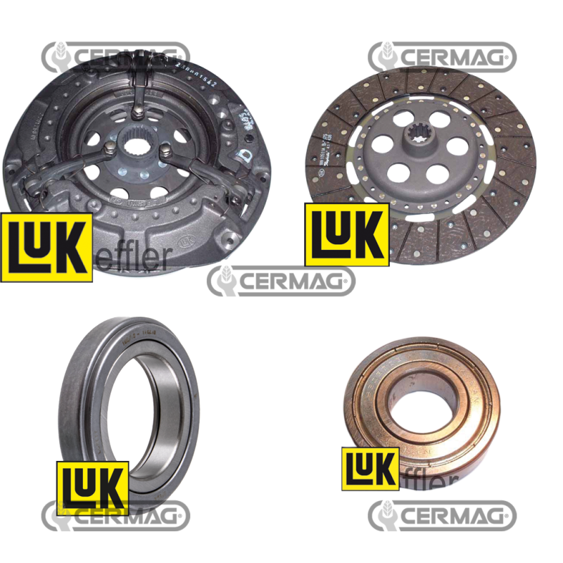 Kit d'embrayage double disque avec disque central diamètre 300 mm COMPATIBLE - 16170