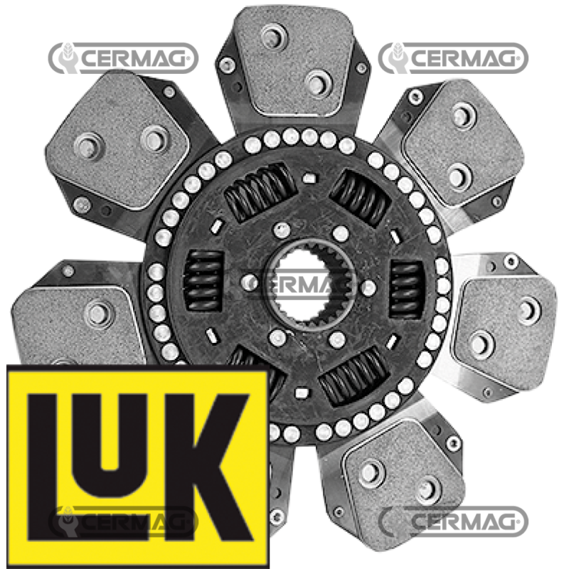 Central 7-blade disc with shock absorber springs Diameter 350 mm Profile 50x45 - Z.24 COMPATIBLE - 16234