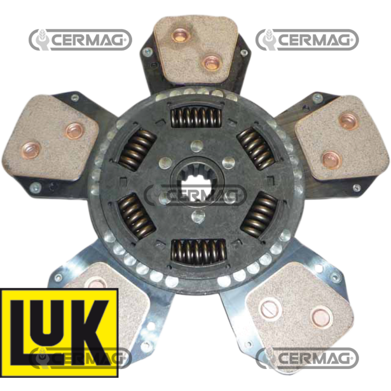 Central 5-blade disc with shock absorber springs Diameter 327 mm Profile - Z.10 COMPATIBLE - 15573
