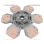 Central 6-blade disc with shock absorber springs Diameter 330 mm Profile 32x26 - Z.10 COMPATIBLE - 15896