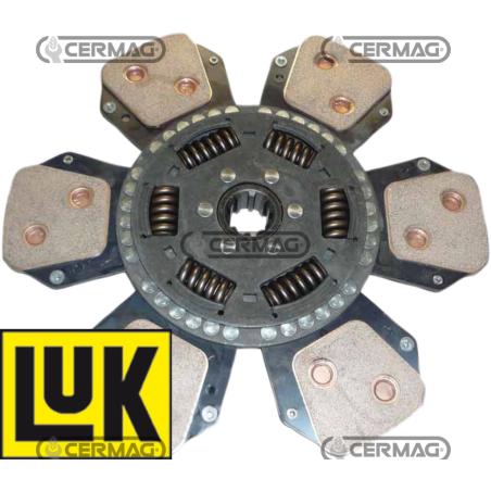 Disco centrale a 6 pale con molle parastrappi Diametro 330 mm Profilo 32x26 - Z.10 COMPATIBILE - 15898 | NewgardenAgri.com