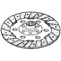 Rigid clutch disc in ferodo 216x152x4 22x18x3.5 10 slots COMPATIBLE - 15221 | NewgardenAgri.com