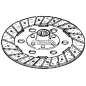 Disco frizione rigido in ferodo 216x152x4 22x18x3,5 10 cave COMPATIBILE - 15221