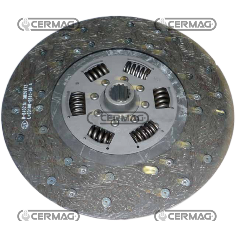 Disco in ferodo con molle parastrappi lato volano 280x165x3,5 25x22EV - Z.14 COMPATIBILE - 15986