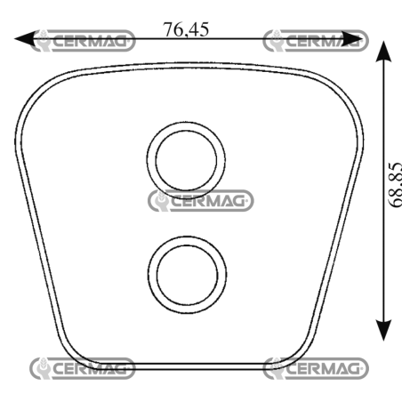 Sintered plate Thickness 4.80 mm COMPATIBLE - 15454 | NewgardenAgri.com