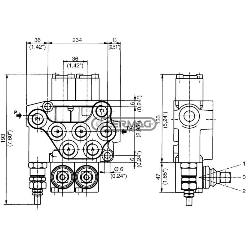 6-lever distributor designed for CARRY OVER 3/8" Gas connections DE-DE-DE-DE-DE-DE COMPATIBLE circuit - 81590 6-lever distributor designed for CARRY OVER 3/8" Gas connections DE-DE-DE-DE-DE-DE COMPATIBLE circuit - 81590