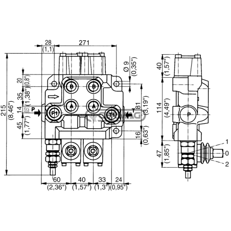 6-lever distributor designed for CARRY OVER 1/2" Gas connections DE-DE-DE-DE-DE-DE COMPATIBLE circuit - 81591 | NewgardenAgri...