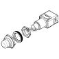 Bouton ON-OFF 12V 8A avec capuchon pour 82026 - 83446 COMPATIBLE - 83587