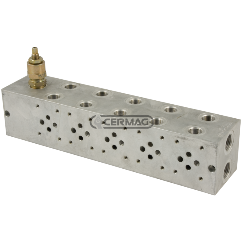 Monobloc plate with relief valve No. of solenoid valves 3 COMPATIBLE - 82054