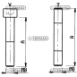 Tie rod for modular elements Length 455 mm COMPATIBLE - 83310