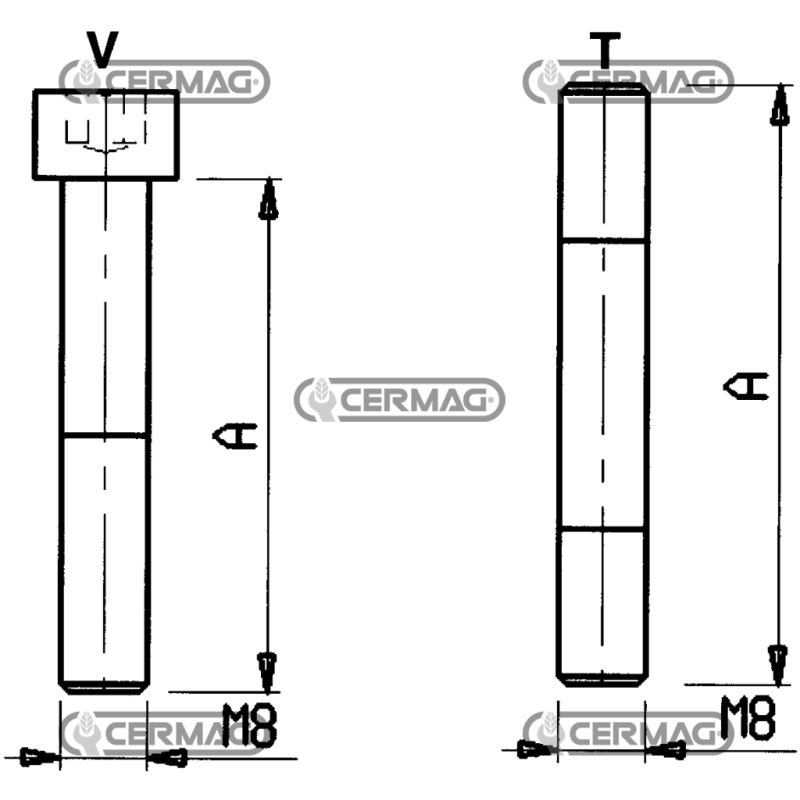 Tirante per elementi modulari Lunghezza 500 mm COMPATIBILE - 84394