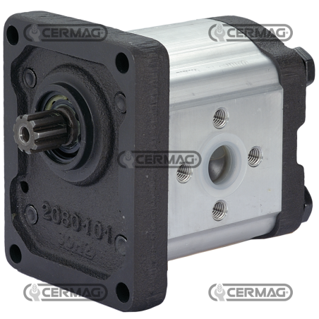 Gear pump GROUP 2 Displacement 19 cm³ Shaft 17x14 - Z.9 Left rotation COMPATIBLE - 81676 | NewgardenAgri.com