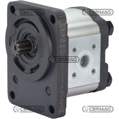Gear pump GROUP 2 Displacement 14 cm³ Shaft 17x14 - Z.9 Right rotation COMPATIBLE - 83249 | NewgardenAgri.com