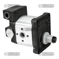 GROUP 2 gear pump with 2-way oil outlet regulator Displacement 14 cm³ COMPATIBLE - 80971 | NewgardenAgri.com