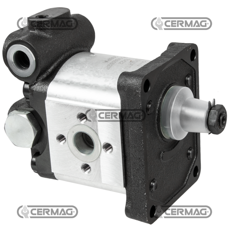 Bomba de engranajes GRUPO 2 con regulador de salida de aceite de 1 vía Cilindrada 11 cm³ COMPATIBLE - 80901