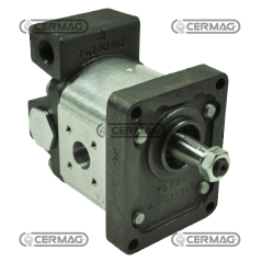 GROUP 2 gear pump with 1-way oil outlet regulator Displacement 14 cm³ COMPATIBLE - 80900 | NewgardenAgri.com