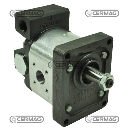 GROUP 2 gear pump with 1-way oil outlet regulator Displacement 14 cm³ COMPATIBLE - 80900 | NewgardenAgri.com