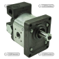 GROUP 2 gear pump with 1-way oil outlet regulator Displacement 14 cm³ COMPATIBLE - 80900