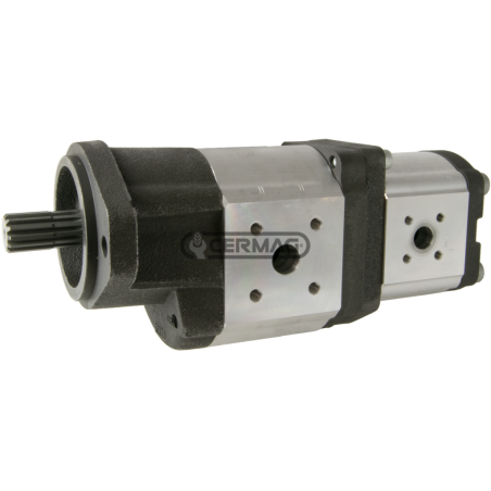 Pompe hydraulique double pour LANDINI Cylindrée 28+16 cm³ COMPATIBLE - 84038 | NewgardenAgri.com