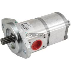 Pompe hydraulique double pour LANDINI Cylindrée 24+14 cm³ COMPATIBLE - 84636 | NewgardenAgri.com