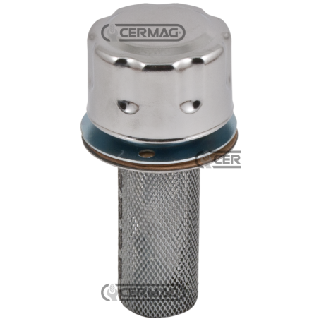 Tappo riempimento con cestello filtrante in metallo Flusso raccolta 250 dm3/min COMPATIBILE - 80890 | NewgardenAgri.com