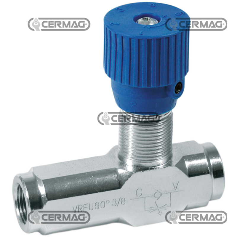 Regulador de caudal unidireccional conexiones 1/4" COMPATIBLES GAS - 81533